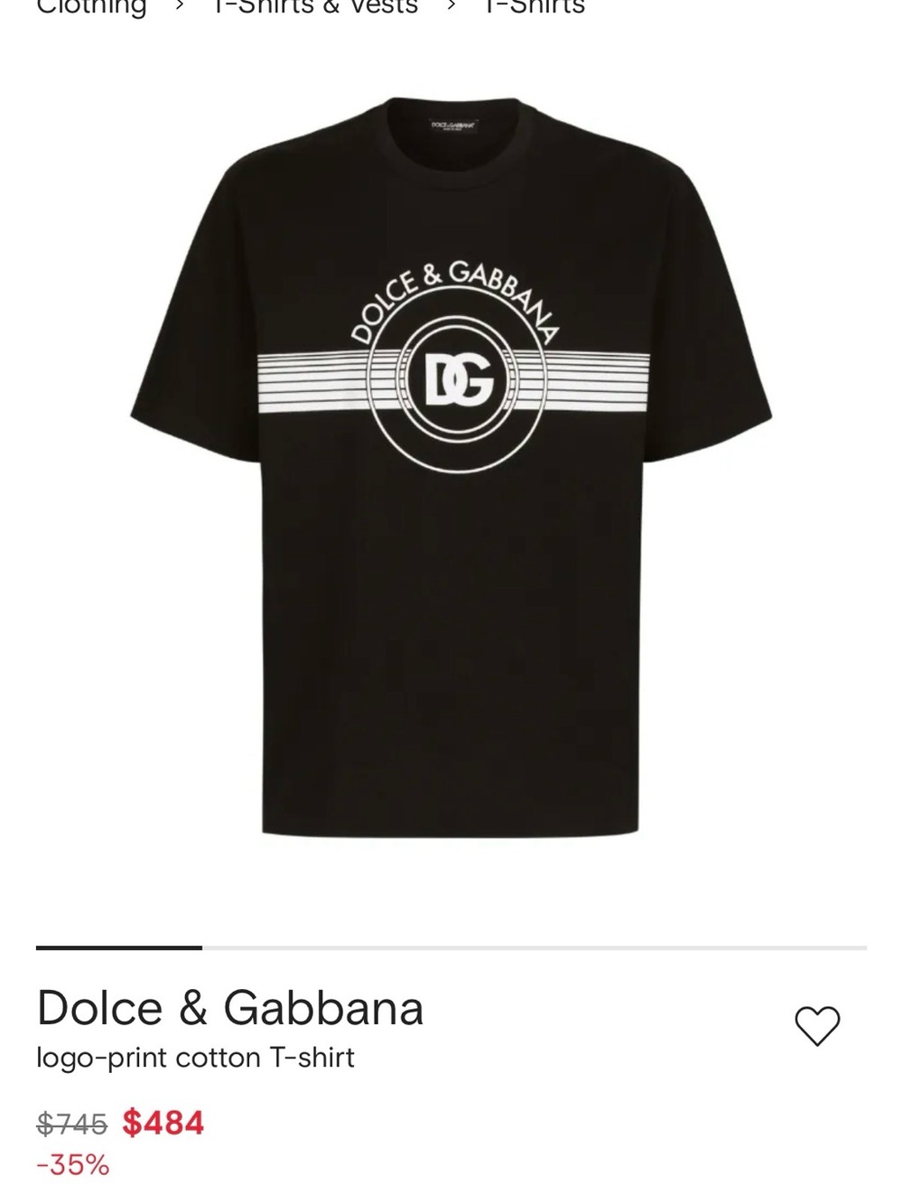 Dolce & Gabbana Black T-Shirt with White Logo Graphic